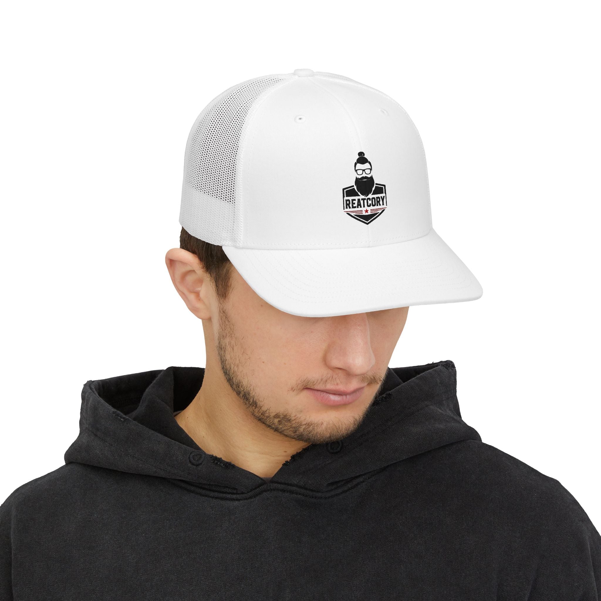 Reatcory White Snapback Trucker Hat